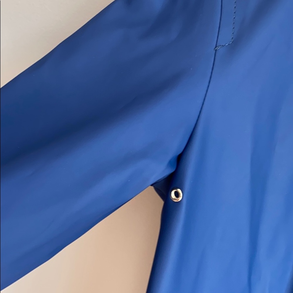 NWT Kate Spade Scallop Pocket Hooded Rain Jacket Navy S - Picture 8 of 11